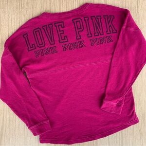 Victoria's Secret PINK Long Sleeve Crewneck Sweatshirt LOVE PINK Graphic XS